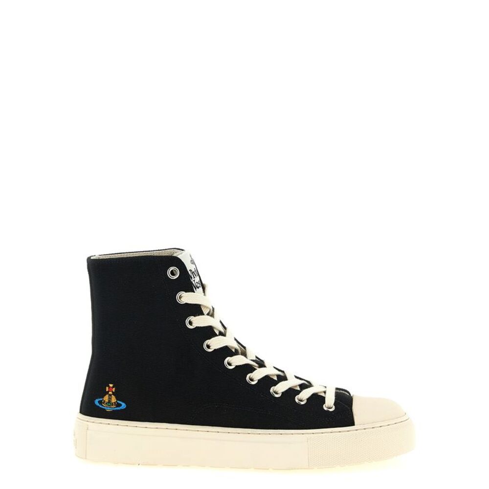Vivienne Westwood Bicolor Cotton High Top Women's Sneakers